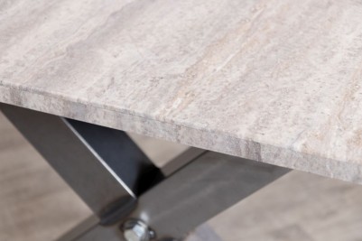 travertine-top-gunmetal-X-based-dining-table-base